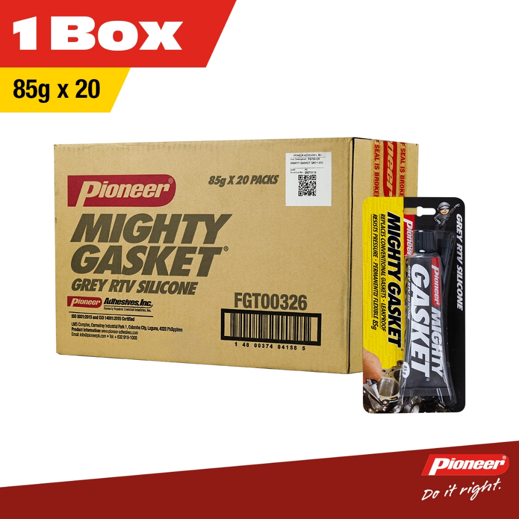 Pioneer Mighty Gasket Engine Sealant Grey 85g x20 | Shopee Philippines