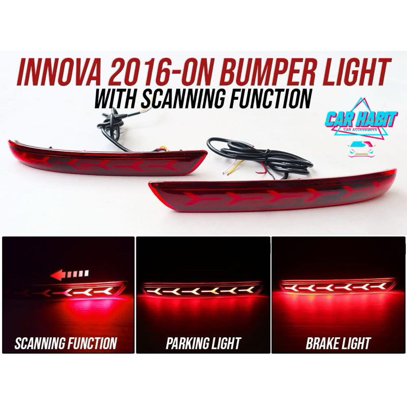 Toyota Innova 2016 - 2025 Rear Bumper Light V3 | Shopee Philippines