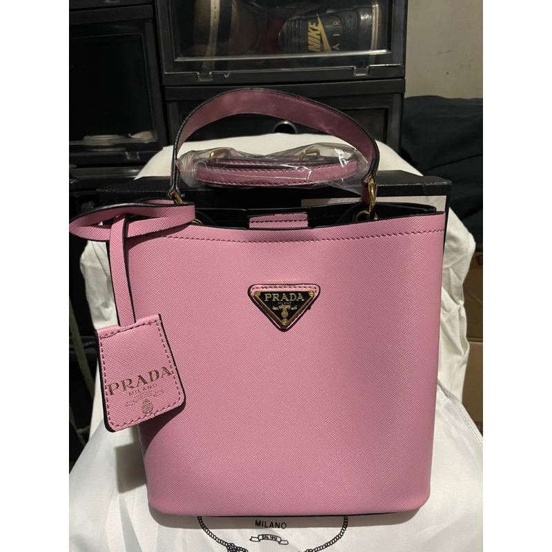Rush‼️Pr@d@ bucket bag brandnew with box and sling | Shopee Philippines