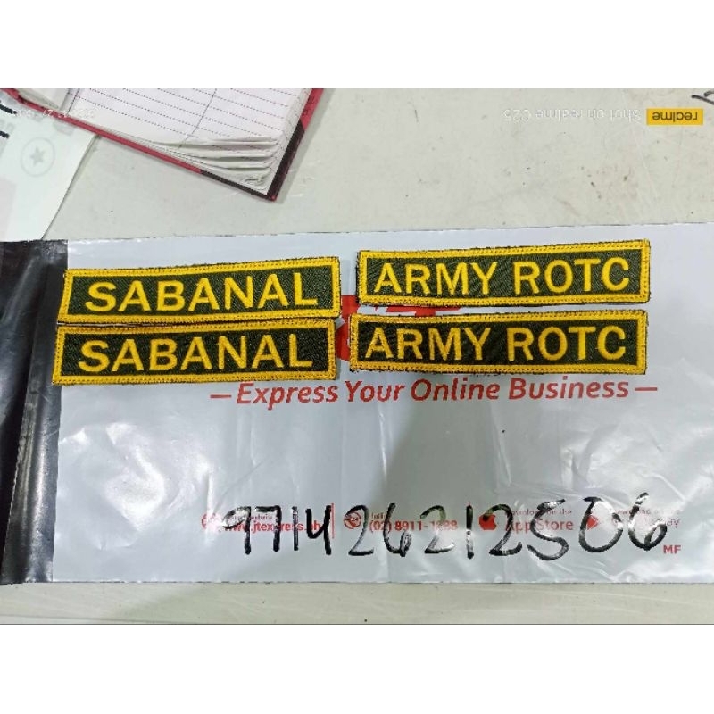 ROTC NAME CLOTH WITH OR WITHOUT TAPE | Shopee Philippines