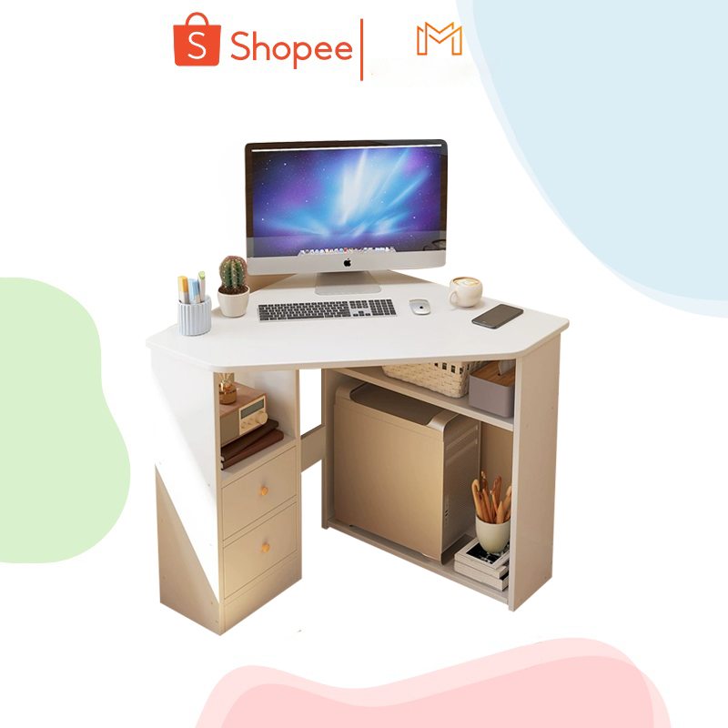 Corner office desk, corner computer desk, small apartment computer desk ...