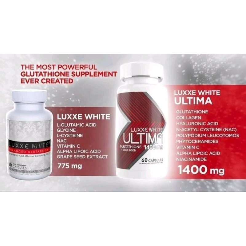 LUXXEWHITE ULTIMA WITH COLLAGEN GLUTA FRONTROW WHITENING AND GLOWING OF  SKIN/ PAMPAPUTI PAMPAKINIS | Shopee Philippines