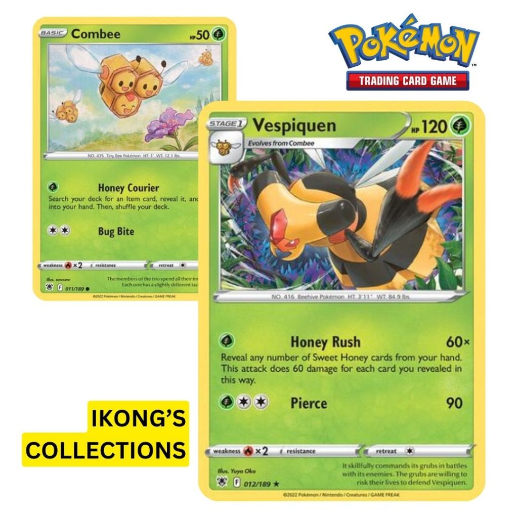 SET RARE HOLO] Combee, Vespiquen Evolution Astral Radiance Original Pokemon  Card | Shopee Philippines
