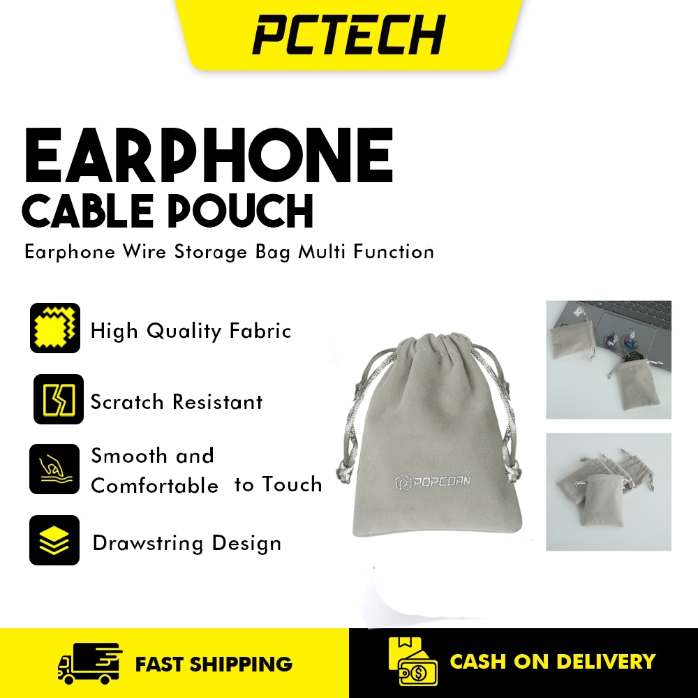 Popcorn Earphone Cable TWS Earbud Pouch Carrying Bag Protection ...