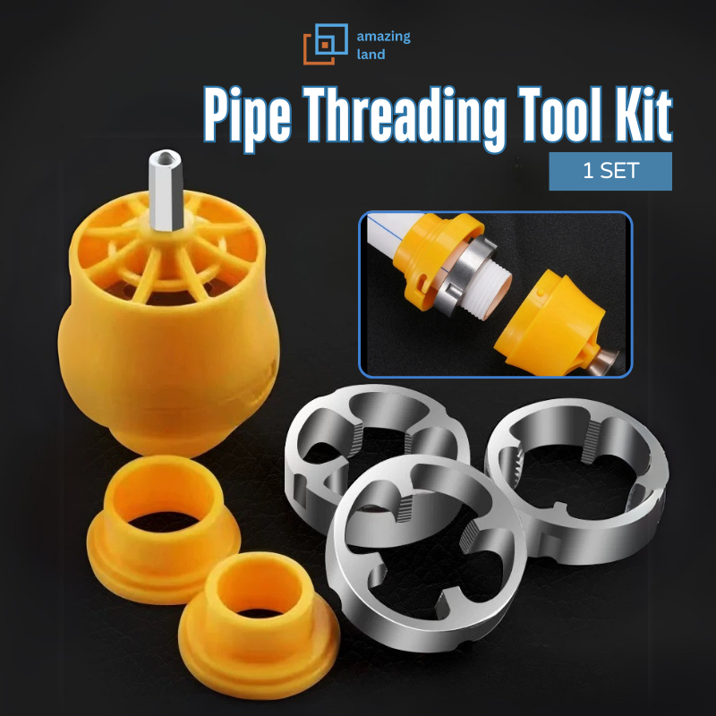 6Pcs/Set Pipe Threading Tool PVC Thread Maker Pipe Threader Tap Die ...