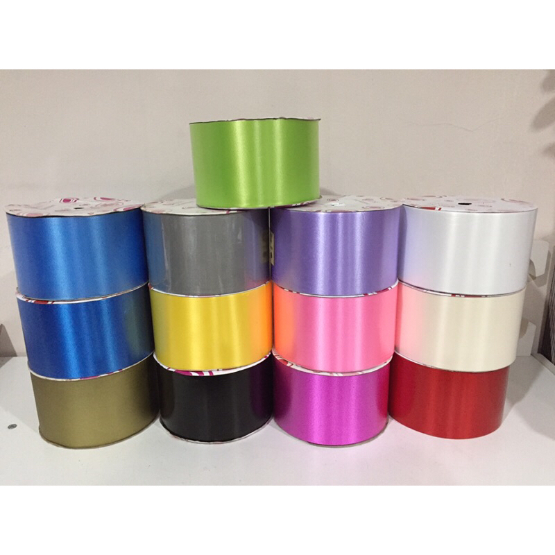 Plastic Ribbon Plain for bouquet arrangement (PRP40) 70mmx70yards ...