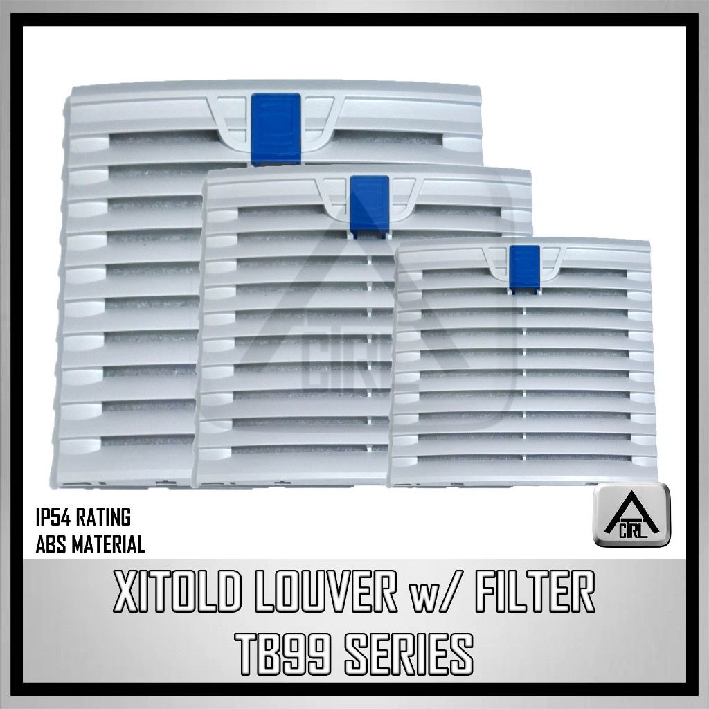 XITOLD LOUVER WITH FILTER TB99 SERIES | 148.5mm | 204mm | 255mm VAT ...