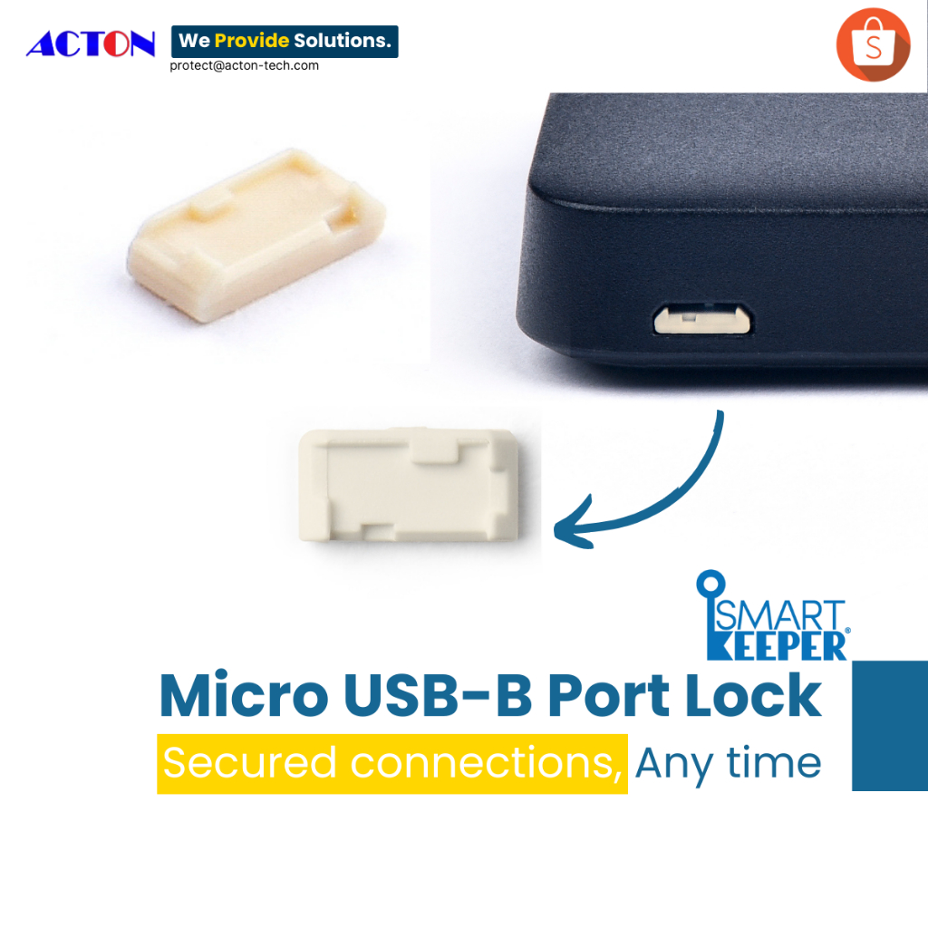 Micro USB-B Port Lock x 10 without key | SMARTKEEPER | Shopee Philippines