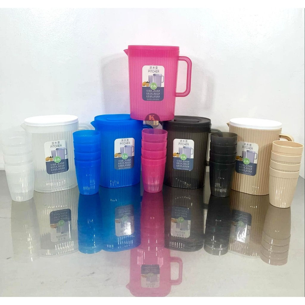 #2480/309 Evergood Plastic Pitcher Wide Opening With Handle 2.0L (Liter ...