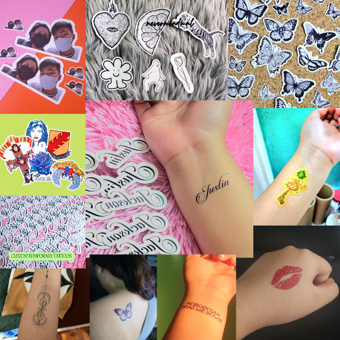 CUSTOM Temporary Tattoo Stickers Party Favors Corporate Events ...
