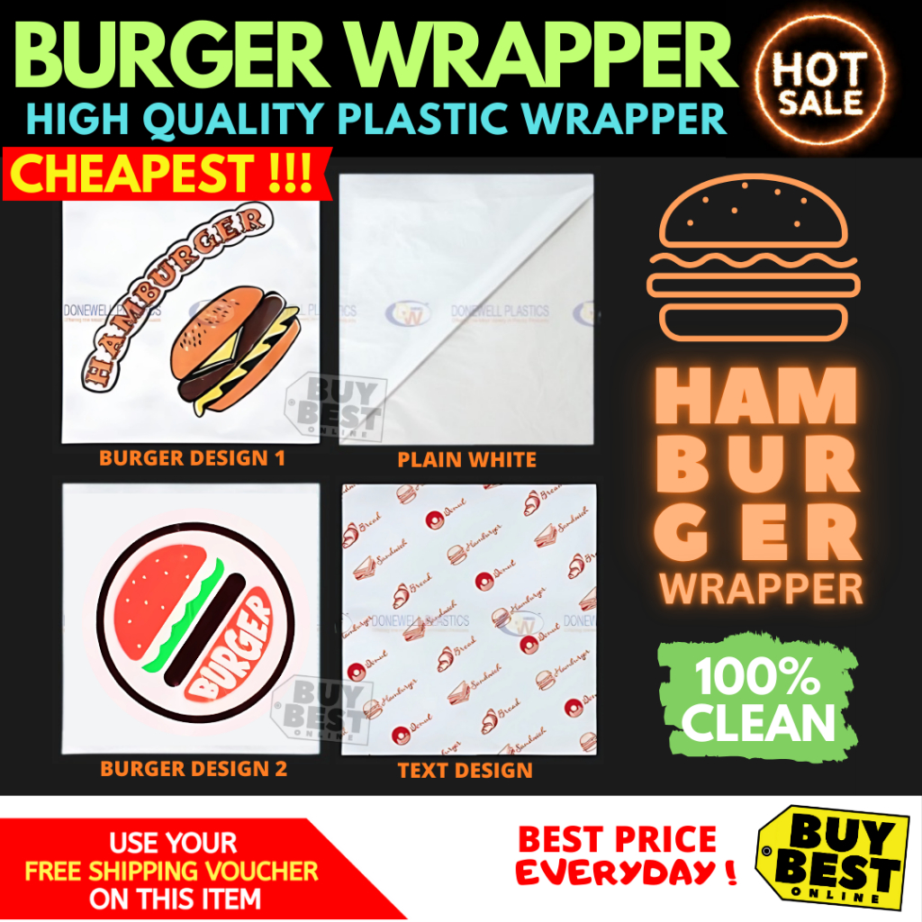 Hamburger Plastic Wrapper [CHEAPEST] | Shopee Philippines