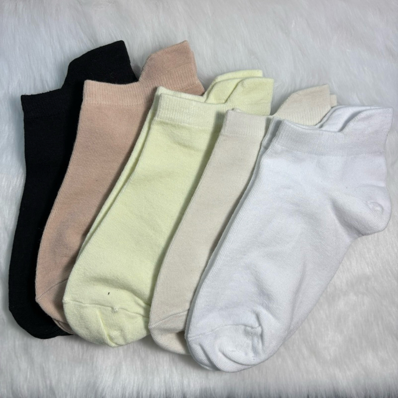 Basic Ankle Socks – Neutral & Pastel Colors | Soft Cotton Comfy Socks ...