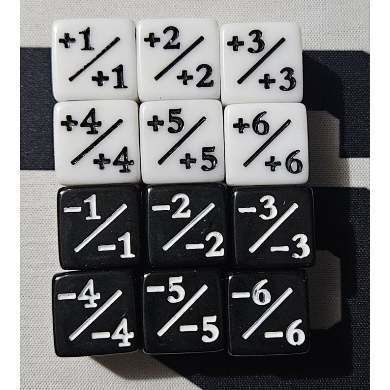 Six sided Acrylic Dice Counter Plus (+) / Minus (-) | Shopee Philippines
