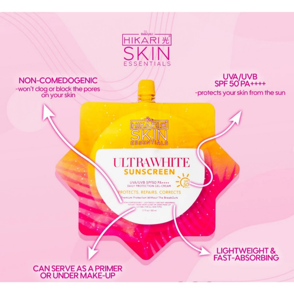 HIKARI Sunscreen Sunblock Cream Ultra White Sun Screen Whitening Skin ...
