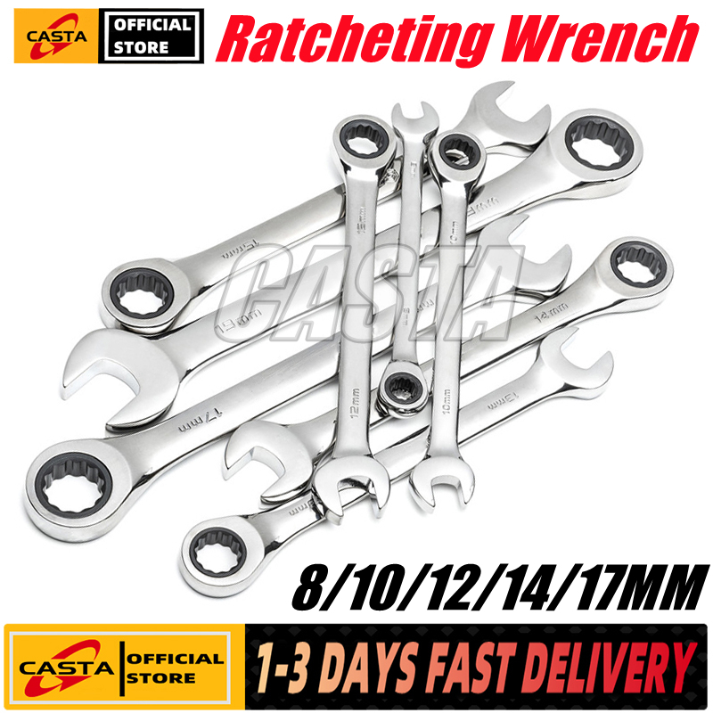 Rachet Combination Wrench Steel Chrome Vanadium 8mm-17mm (Per Piece ...
