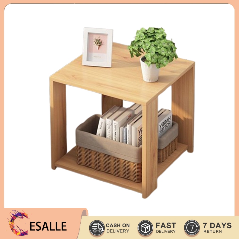 Nordic Bedside Table Small Square Desk Coffee Table Simple Sofa Side ...