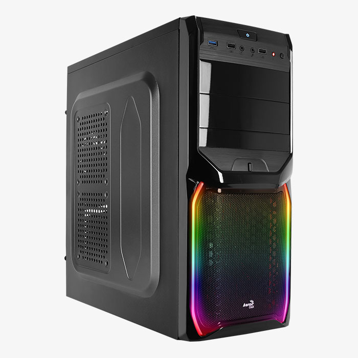 V3X RGB RGB MID TOWER CASE RGB LED design in the front panel with 13 ...