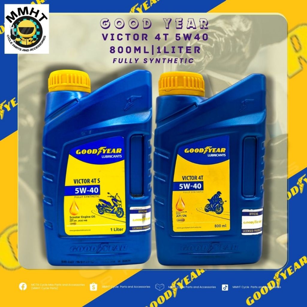 ⭐Goodyear Victor 4T Motorcycle Oil – 800mL / 1L | For Underbone ...