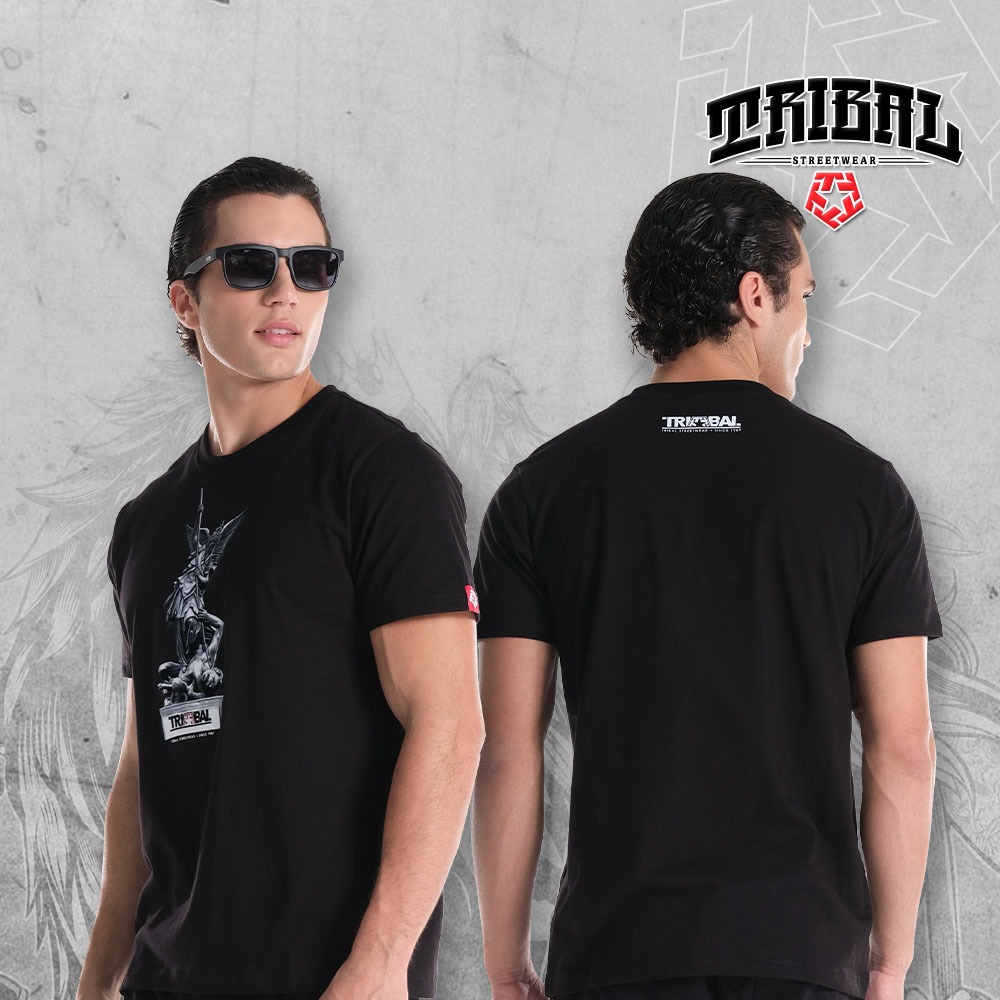 Men's Tribal Print T-Shirt - Lightweight Short Sleeve Tee, 100% Polyester