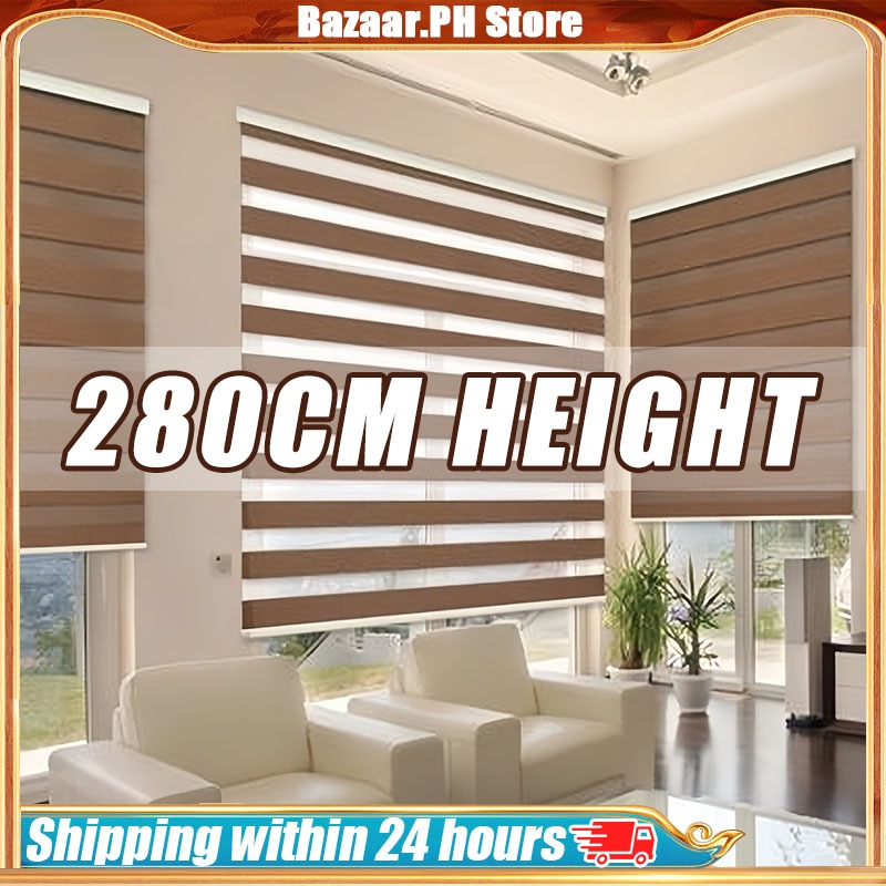 NICEDAYS 280CM Korean Duo Roller Blind Venetians Window Curtain ...