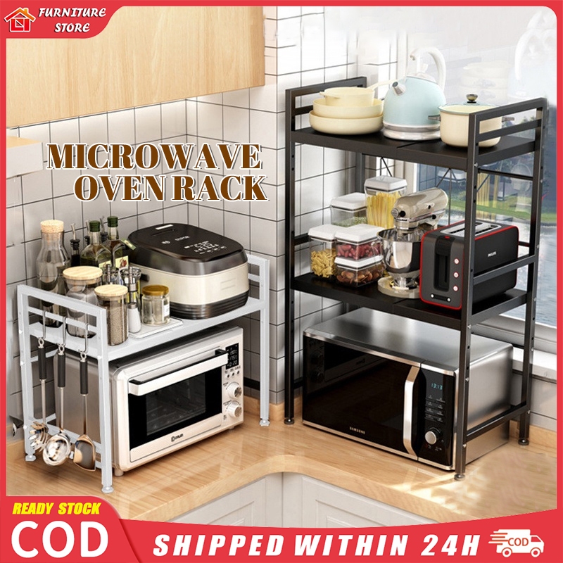 Microwave Rack Oven Rack Dapur Kitchen Organizer Rack Storage Rack ...