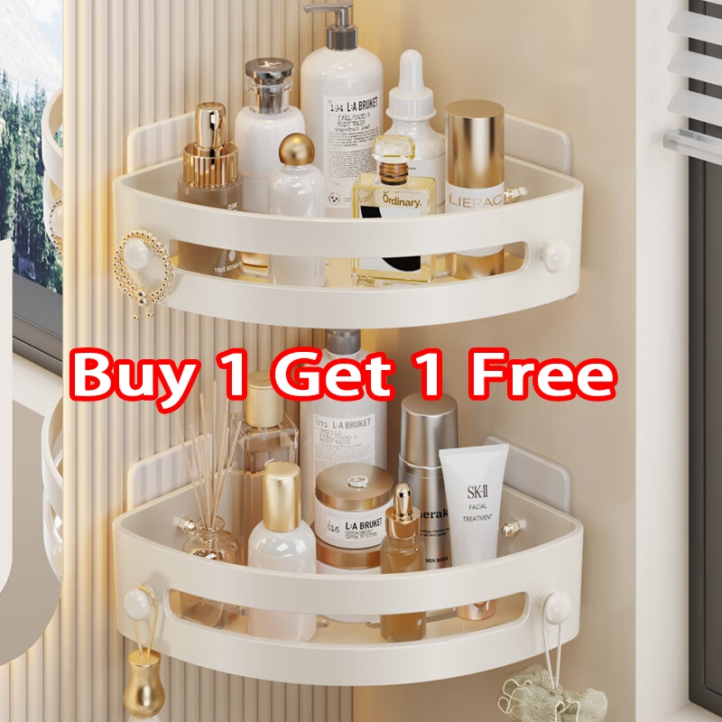Bathroom Corner Shelf Punch-free Wall Mounted Triangle Storage Rack ...