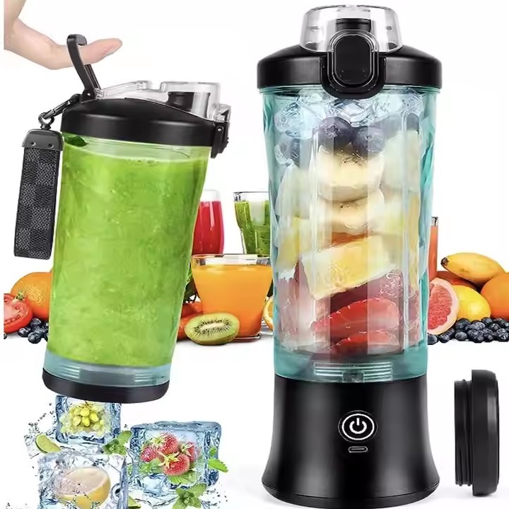Original Portable Blender 600ML Bottled Juicer Electric USB Rechargeabl  Mini Blender for Shake Fruit