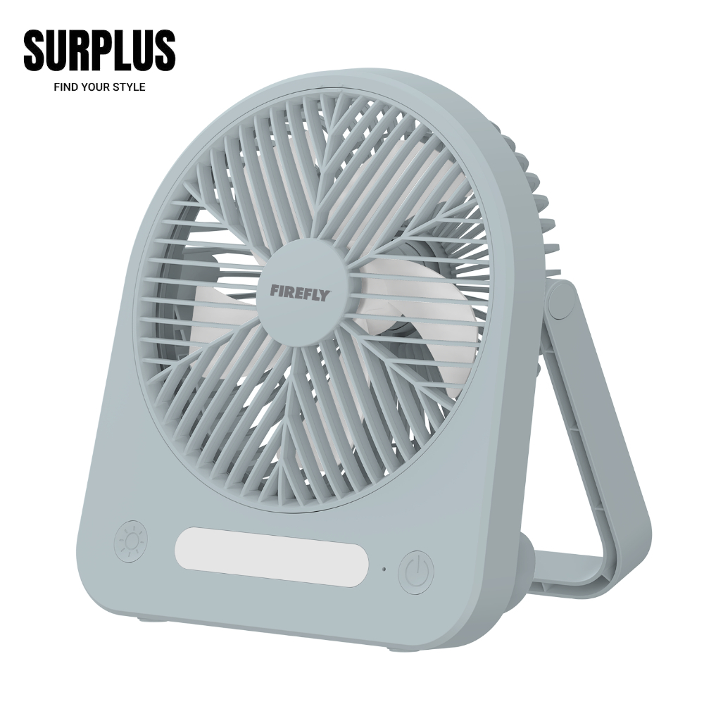 Surplus Firefly Rechargeable Slim Desk Fan With Night Lamp | Shopee ...