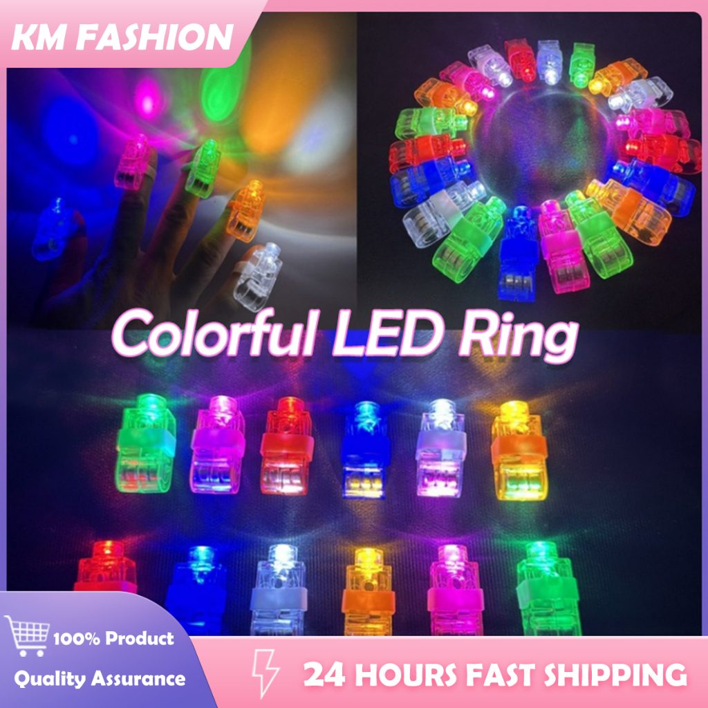 KM LED Finger Lights Glowing Dazzle Colour Laser Emitting Lamps ...