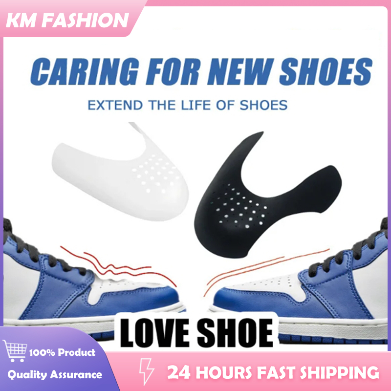 KM Shoe Shield for Sneakers Anti-Crease Wrinkled Fold Support Toe Cap ...