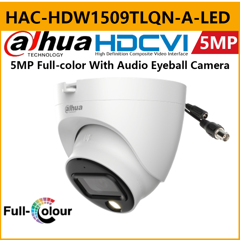 Dahua CCTV Camera 2MP/5MP HD Full-color Starlight With audio Eyeball Wired  Analog Camera - Main Image