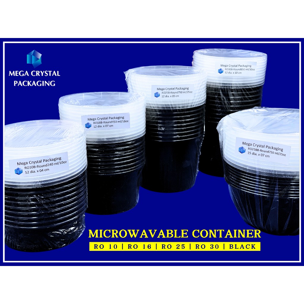 Microwavable Container Round RO 10 - 240 ml / RO 16 - 450 ml / RO 25 ...
