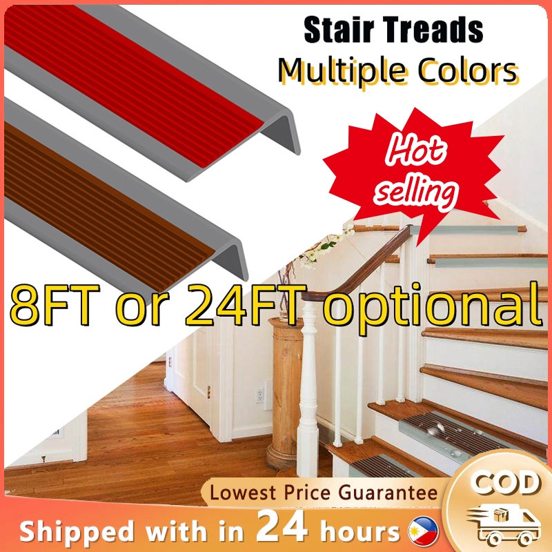 8/24FT Anti Slip Staircase Edge Protection PVC Rubber Self-Adhesive ...