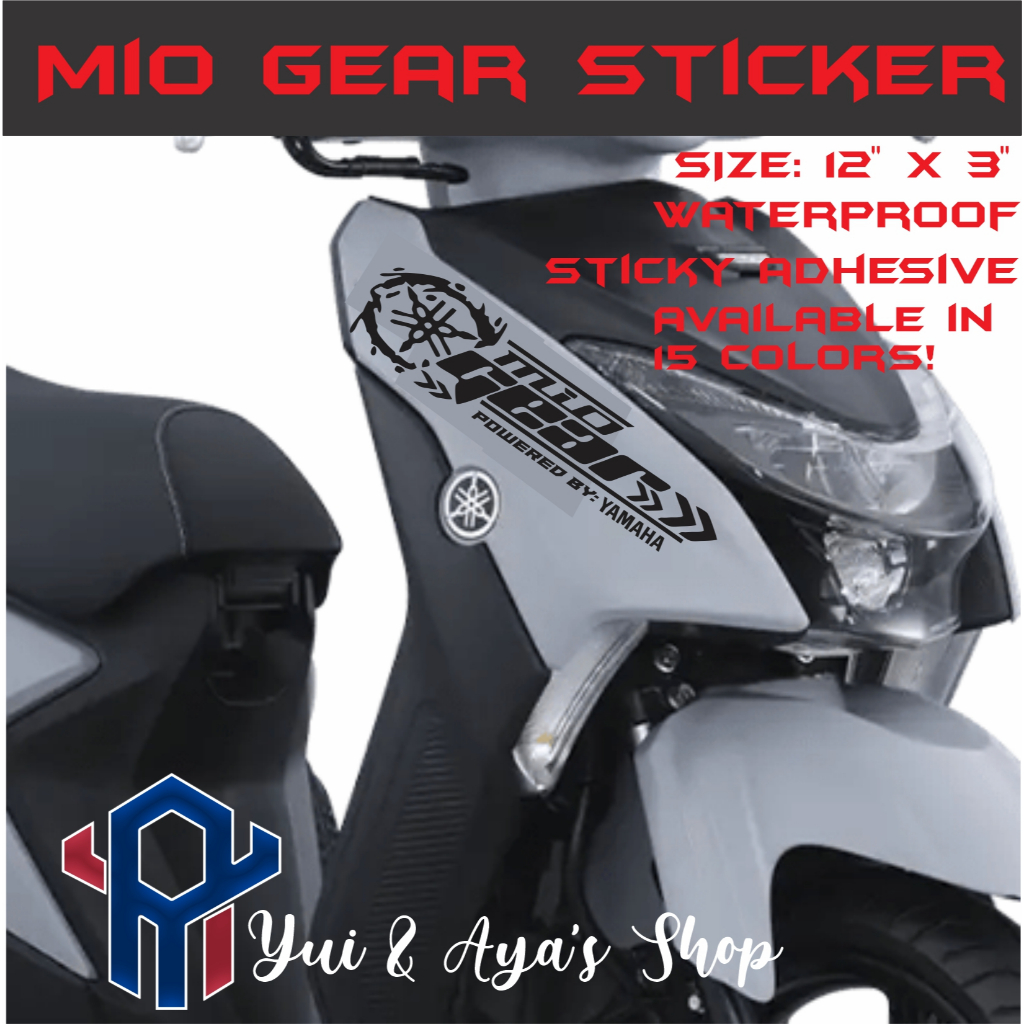 Mio Gear Logo Front Side Waterproof Sticker Decals | Shopee Philippines