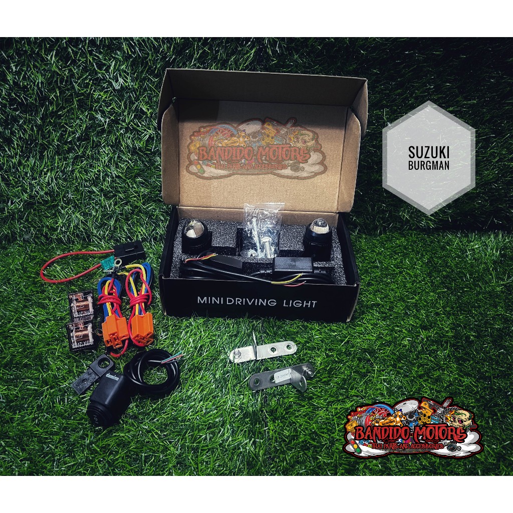 MINI DRIVING LIGHTS SET WITH BURGMAN BRACKET | Shopee Philippines
