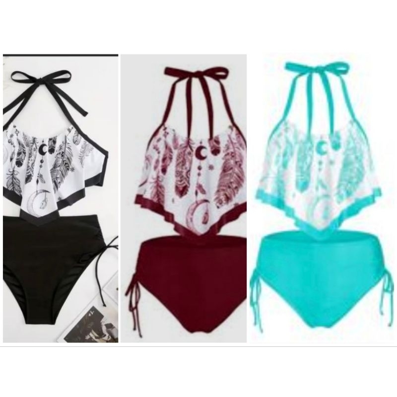 Plus Solid 2 Piece Halter Top Set main image 1