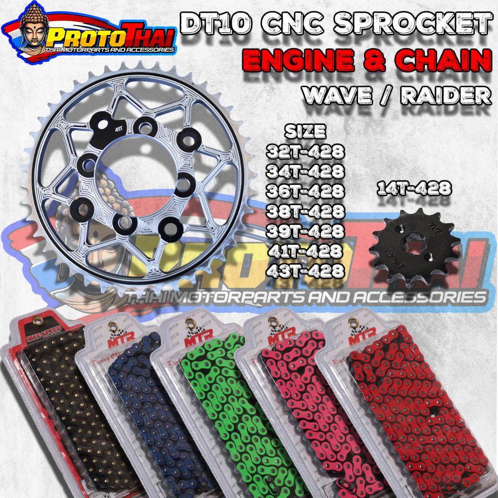 CNC SPROCKET ENGRAVE 428 KAPAL PWEDE SA STOCK CHAIN AT STOCK ENGINE NA ...