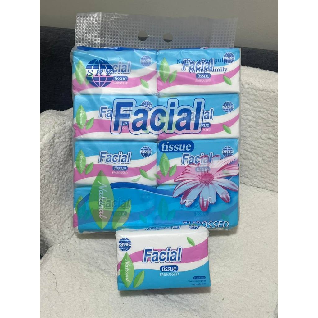 SRY-009 8 Pack bundle SRY Pure Soft Facial Tissue Paper Towel 3 ply ...