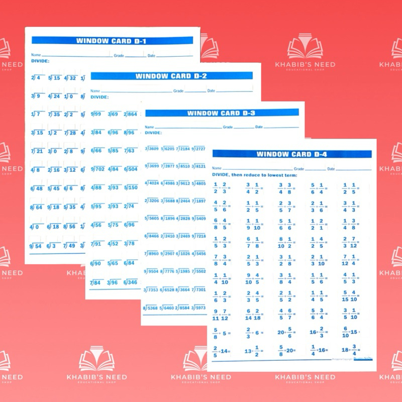 Math Window Cards (4 levels in 1 set) | Shopee Philippines