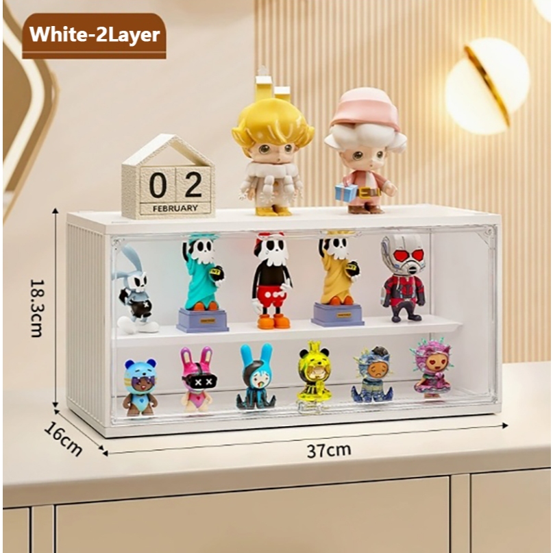 Popmart Transparent Acrylic Display Case Box Storage Stackable Magnetic ...