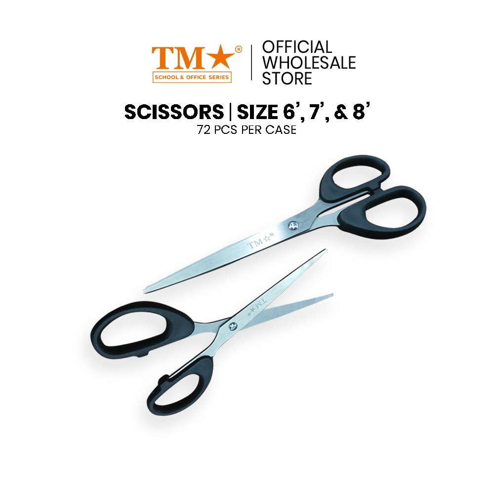 TM 72 pcs Scissors Black 3 Sizes Available | Shopee Philippines