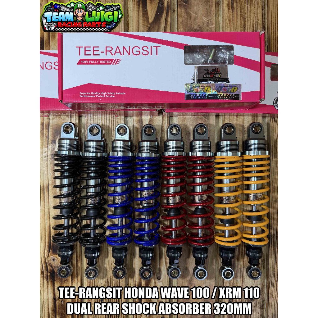 TEE-RANGSIT HONDA WAVE 100 / XRM 110 DUAL REAR SHOCK ABSORBER 320MM 100 ...