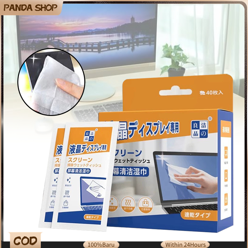 Japan PC Cleaner Wet Wipes for TV Laptop LED LCD Screen Cleaning Kit ...