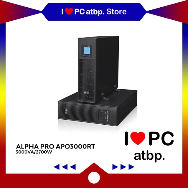 AWP ALPHA PRO APO3000RT, 3000VA/2700W with External Battery Pack, 8 ...
