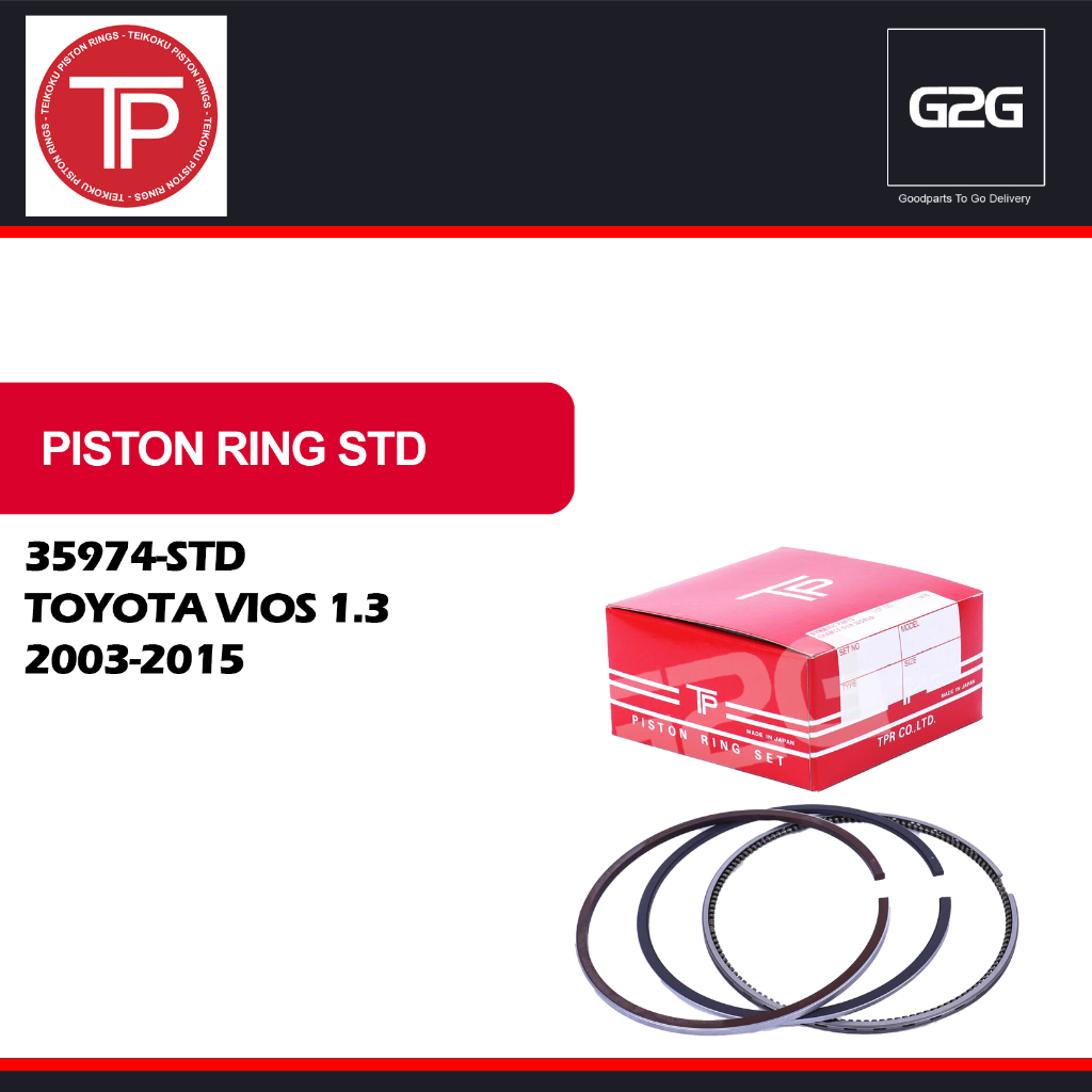 Piston Ring STD TP 35974 Toyota Vios 2003-2015 | Shopee Philippines