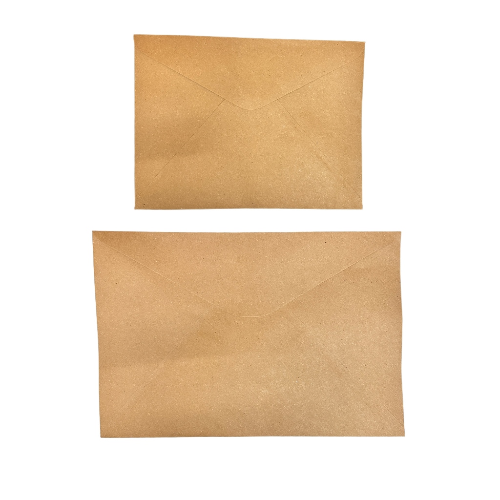 50PCS/1PACK Brown Envelope Kraft Paper Short / Long (Organizer ...