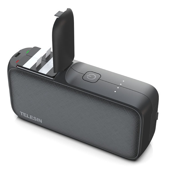 TELESIN Power Bank 10000mAh Per GoPro Hero 13 – Doppio Slot Ricarica Wireless E Caricatore Rapido Portatile