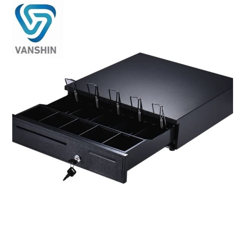 POS Electronic Cash Drawer Box Storage 5 Bills Grid 5 Coins Stall ...