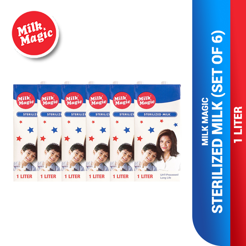 Milk Magic - Sterilized Milk 1 Liter (Set of 6) - Expiry Date: Feb.18 ...