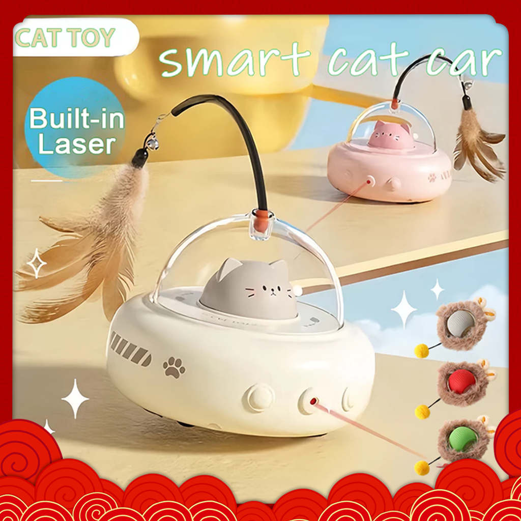 ⚡Ready Stock⚡ Cat Toys Rechargeable Interactive Toys for Cats Teaser ...